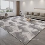 Thảm trải sàn phòng khách họa tiết khối chéo XF6959