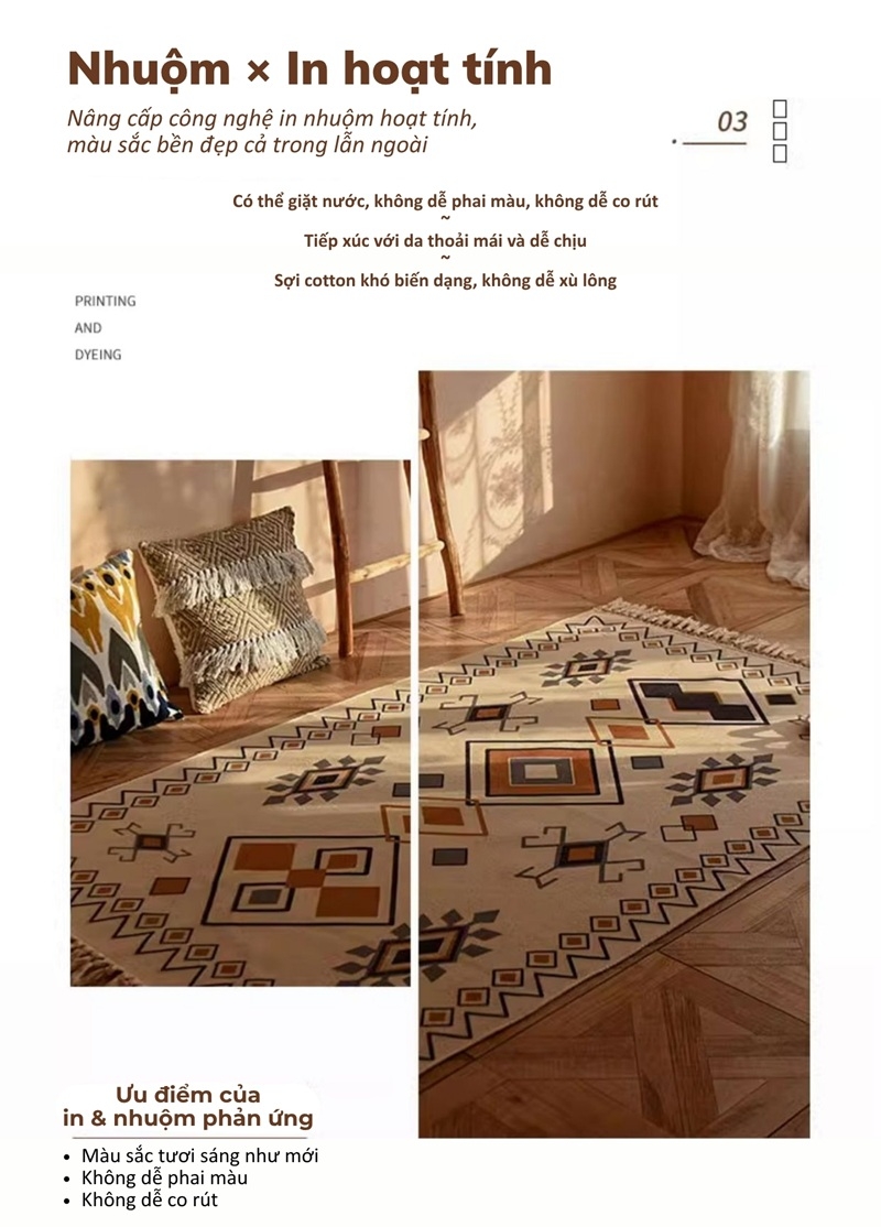 Thảm trải sàn Orange Square Bohemian XF0886