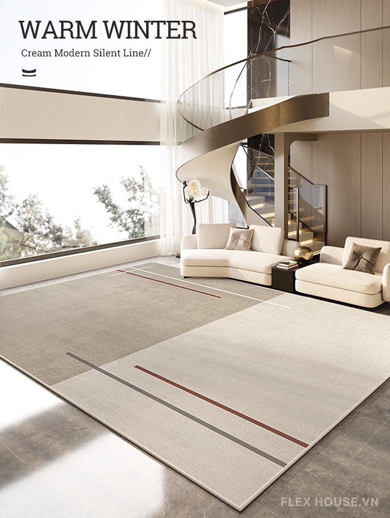 Thảm trải sofa bàn trà đường line trừu tượng XF0048 1 Thảm trải sofa bàn trà đường line trừu tượng XF0048