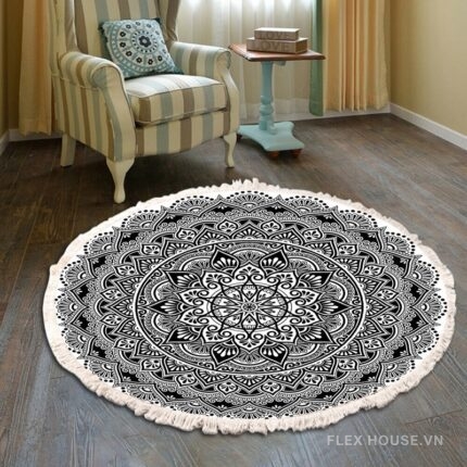 Thảm tròn Boho decor đa phong cách XF8036-29