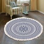 Thảm tròn decor phòng thiền an tịnh XF8036-33