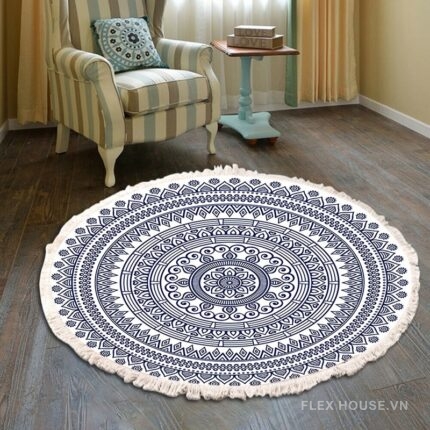 Thảm tròn decor phòng thiền an tịnh XF8036-33
