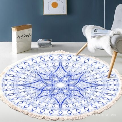 Thảm tròn decor thiền thất trang nhã XF8036-10