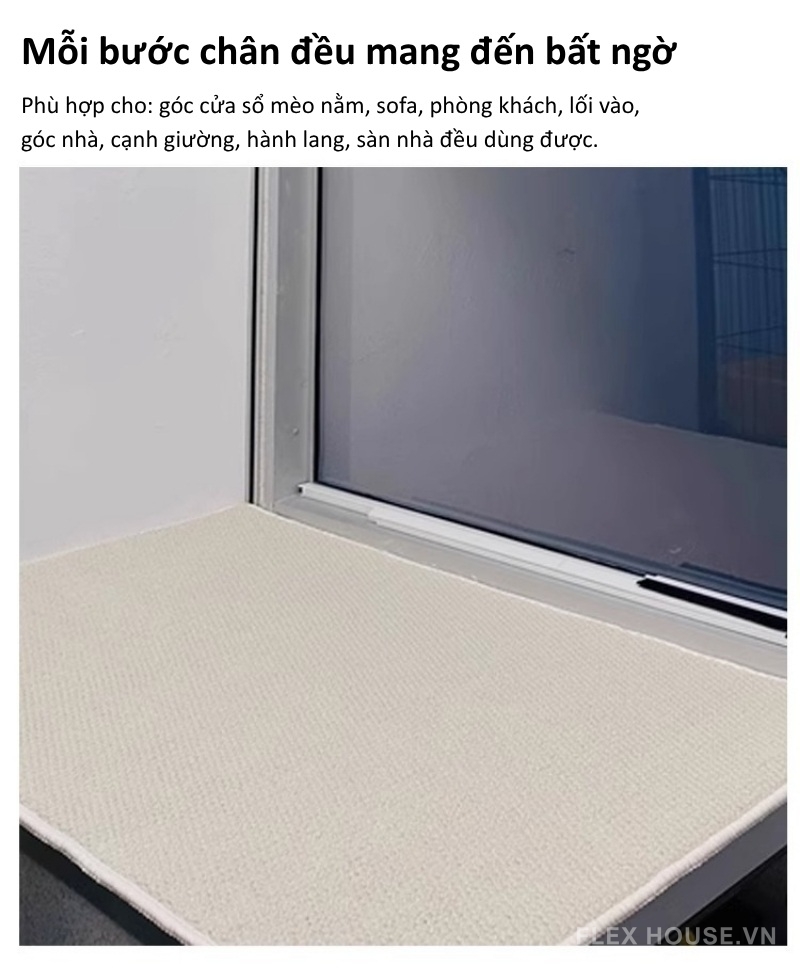 Thảm tròn giả sợi lanh chống trầy xước cao cấp XF0254