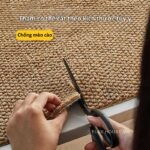 Thảm tròn giả sợi lanh chống trầy xước cao cấp XF0254