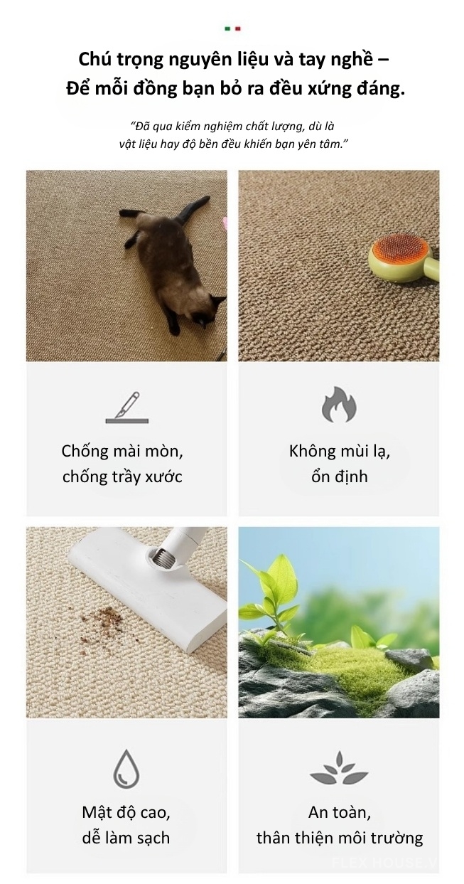 Thảm tròn giả sợi lanh chống trầy xước cao cấp XF0254