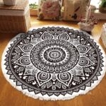 Thảm tròn họa tiết Bohemian tông Bắc Âu XF8036-2
