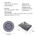 Thảm tròn họa tiết Bohemian tông Bắc Âu XF8036-2