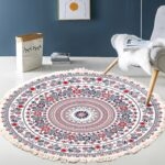 Thảm tròn Mandala Folk Art độc đáo XF8036-16