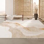 Thảm polyester mô phỏng len cừu decor phòng khách XF5125.04
