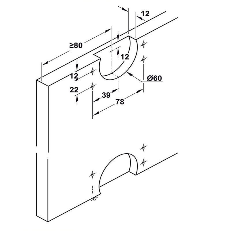 Phụ kiện cửa trượt tủ giảm chấn Slido F-Line18 50A Hafele 401.30.016 3 Phụ kiện cửa trượt tủ giảm chấn Slido F-Line18 50A Hafele 401.30.016 8