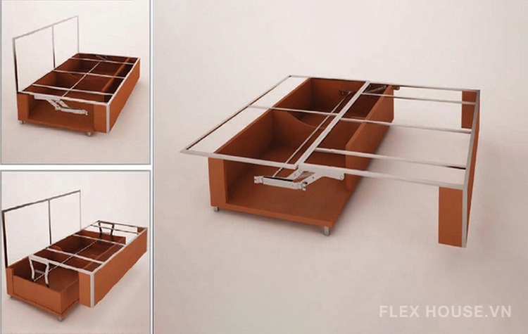 Bản lề kéo đẩy khung sofa giường bằng thép KY245 6