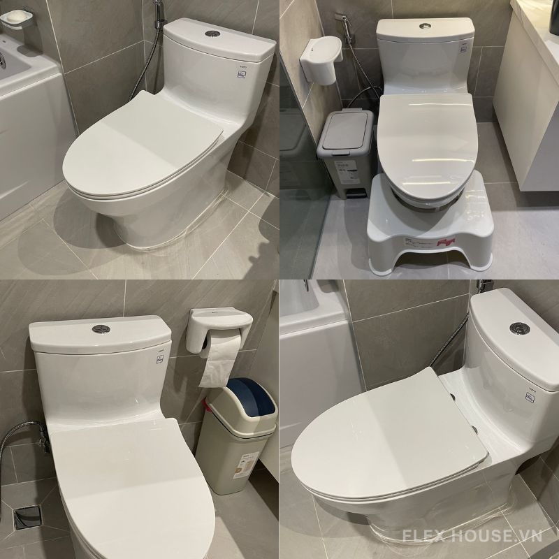 Bồn cầu 1 khối xả nhấn nắp êm TOTO MS885DT8 3 Bồn cầu 1 khối xả nhấn nắp êm TOTO MS885DT8