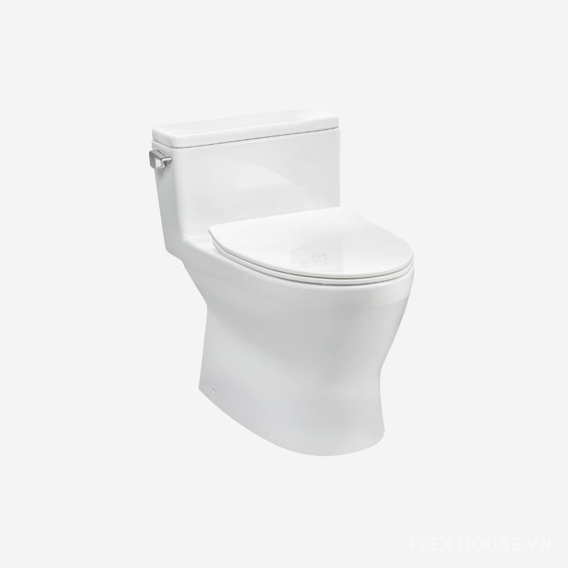 Bồn cầu một khối gạt xả nắp đóng êm TOTO MS188VKT8 (1) Bồn cầu một khối gạt xả nắp đóng êm TOTO MS188VKT8