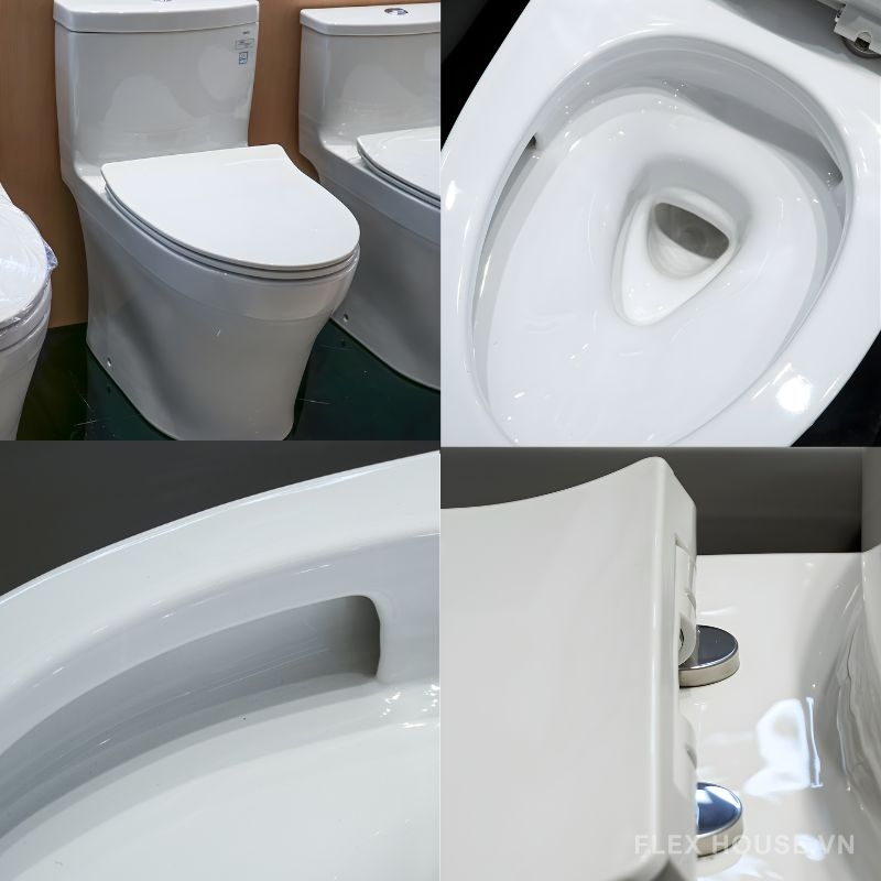 Bồn cầu một khối nhấn xả nắp êm TOTO MS889DRT8 3 Bồn cầu một khối nhấn xả nắp êm TOTO MS889DRT8