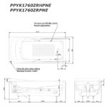 Bồn tắm ngọc trai chống trượt tay vịn TOTO PPY1750HPE