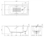 Bồn tắm ngọc trai chữ nhật chống trượt TOTO PPY1780PE