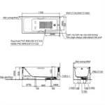 Bồn tắm nhựa yếm liền không tay vịn TOTO PAY1715VC.W
