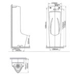 Bồn tiểu nam cảm ứng dùng điện Inax AFU-600VAC