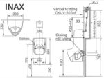 Bồn tiểu nam treo tường Inax U-431VAC