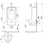Bồn tiểu nam treo tường men chống bẩn Inax AU-411V