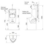Bồn tiểu nam treo tường men chống bẩn Inax AU-431VR