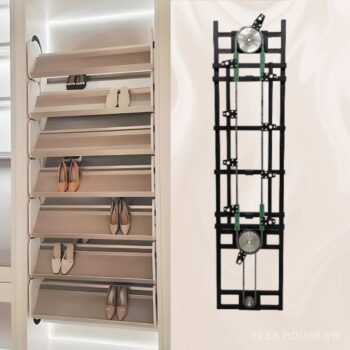 Phụ kiện kệ giày xoay 360 độ nâng hạ điện 12 tầng FJH3916