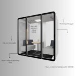 Booth cách âm khung cửa ẩn thẩm mỹ cao cấp cho văn phòng HKL