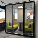 Booth cách âm khung cửa ẩn thẩm mỹ cao cấp cho văn phòng HKL