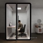 Booth cách âm khung liền mạch cho văn phòng HKM