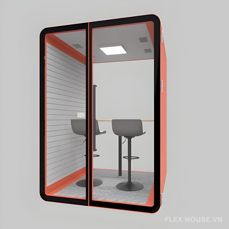 Booth cách âm khung liền mạch cho văn phòng HKM 3 Booth cách âm khung liền mạch cho văn phòng HKM