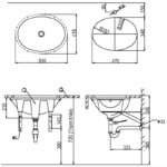 Chậu lavabo sứ rửa mặt thiết kế âm bàn Inax AL-2293V