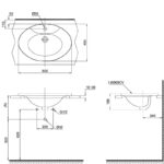 Chậu sứ lavabo đặt bàn dương vành TOTO L909C