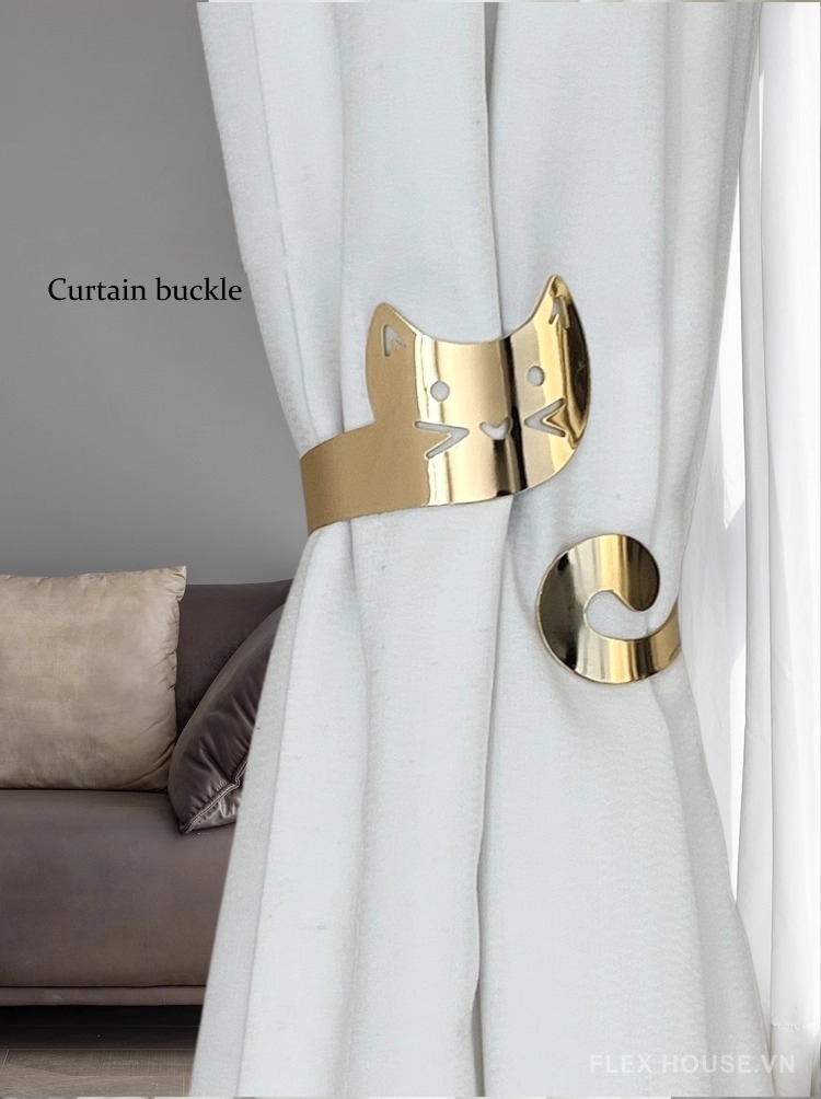 Đai cài rèm hợp kim hình chú mèo FSH138 34