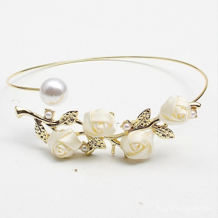 Dây buộc rèm kim loại decor hoa hồng FSH421 10