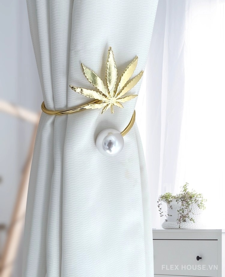 Dây buộc rèm kim loại hình lá phong FSH862 4 Dây buộc rèm kim loại hình lá phong FSH862 8