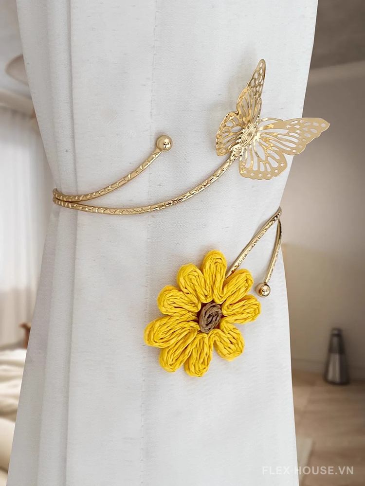 Dây kim loại buộc rèm đính hoa cúc trang trí FSH784 6 Dây kim loại buộc rèm đính hoa cúc trang trí FSH784 10