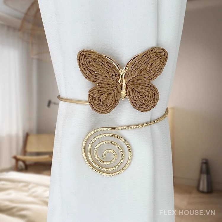 Dây kim loại buộc rèm hình bướm Country style FSH786 (1) Dây kim loại buộc rèm hình bướm Country style FSH786 1