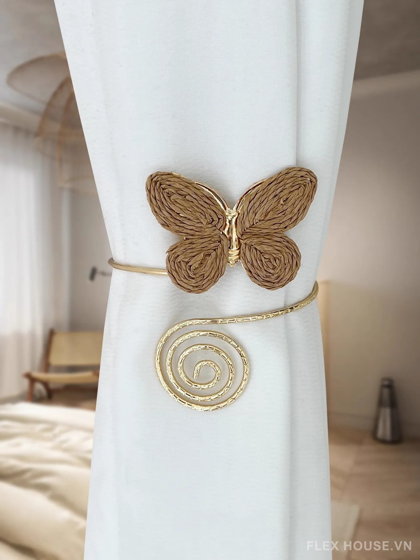 Dây kim loại buộc rèm hình bướm Country style FSH786 2 Dây kim loại buộc rèm hình bướm Country style FSH786 4