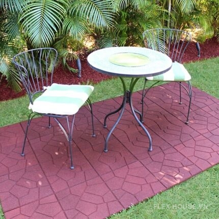 Gạch cao su ngoài trời chống cháy giảm xóc GV3665