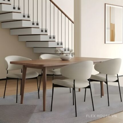 Ghế ăn gia đình sang trọng bọc nệm phong cách Bắc Âu SE7914