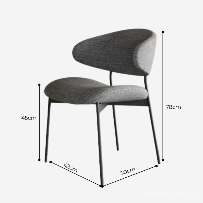 Ghế ăn gia đình sang trọng bọc nệm phong cách Bắc Âu SE7914