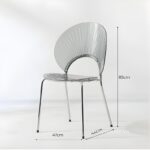 Ghế ăn kim loại hình vỏ sò độc đáo DM24060