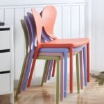 Ghế cà phê lưng nhựa hình cánh bướm DM25011