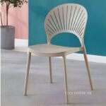 Ghế ăn tựa lưng nhựa hình vỏ sò DM24106