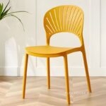 Ghế ăn tựa lưng nhựa hình vỏ sò DM24106