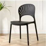 Ghế ăn tựa lưng nhựa hình vỏ sò DM24106