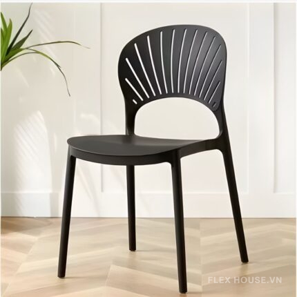 Ghế ăn tựa lưng nhựa hình vỏ sò DM24106