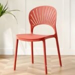 Ghế ăn tựa lưng nhựa hình vỏ sò DM24106