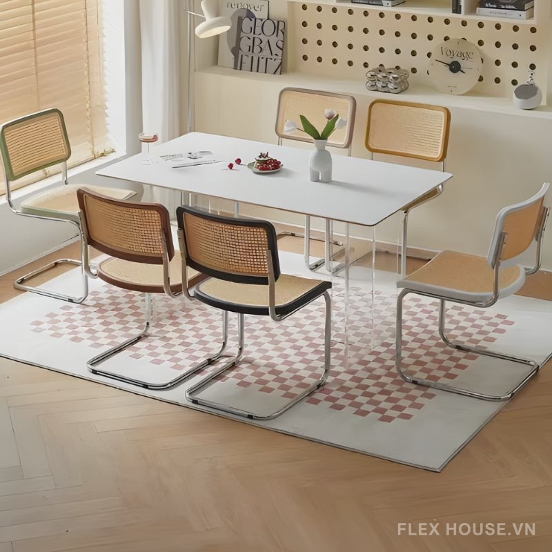 Ghế cà phê chân quỳ mây nhân tạo DM24077 